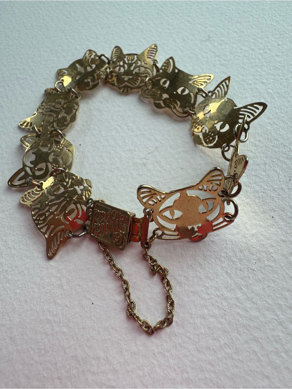 WILD BRYDE VINTAGE Cat Face Link Bracelet
